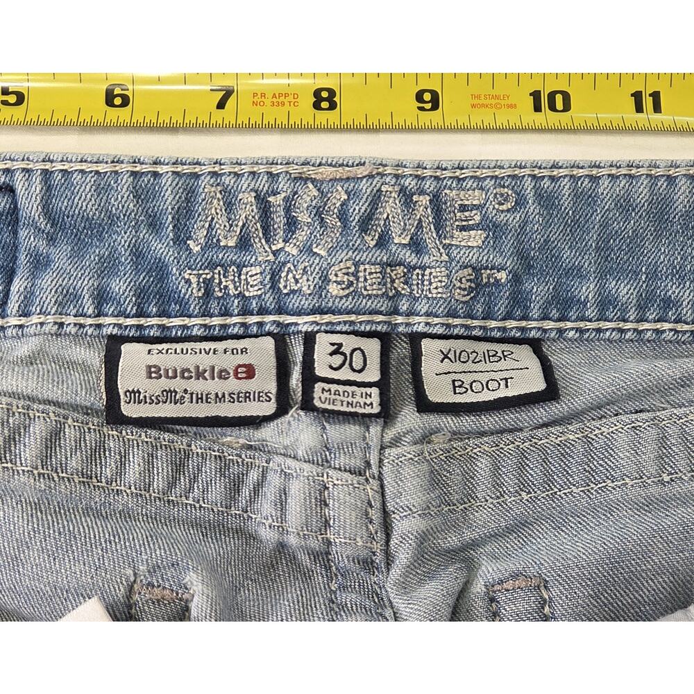 Miss Me Jeans Women's Measures 30x28 Bootcut M Series Thick Embroidered - Picture 10 of 13